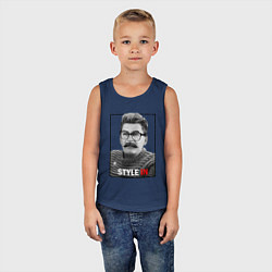 Майка детская хлопок Stalin: Style in, цвет: тёмно-синий — фото 2