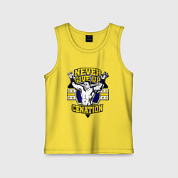 Майка детская хлопок Never Give Up: Cenation, цвет: желтый