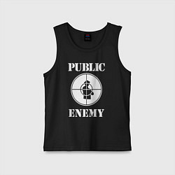 Майка детская хлопок Public Enemy, цвет: черный