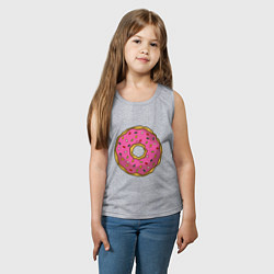 Майка детская хлопок Сладкий пончик, цвет: меланж — фото 2