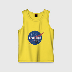 Майка детская хлопок Tardis NASA, цвет: желтый
