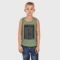 Майка детская хлопок Joy Division: Unknown Pleasures, цвет: авокадо — фото 2