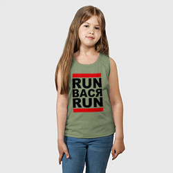 Майка детская хлопок Run Вася Run, цвет: авокадо — фото 2