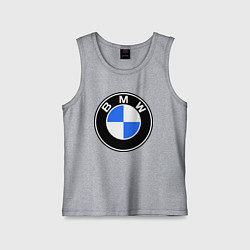 Майка детская хлопок Logo BMW, цвет: меланж