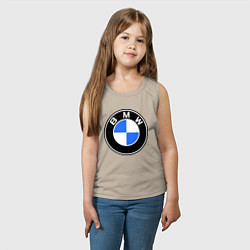 Майка детская хлопок Logo BMW, цвет: миндальный — фото 2