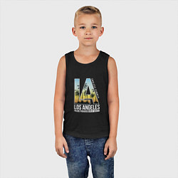 Майка детская хлопок Los Angeles Summer, цвет: черный — фото 2