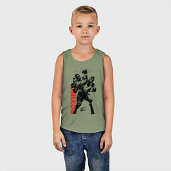 Майка детская хлопок Майк Тайсон уворачивается, цвет: авокадо — фото 2