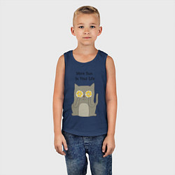 Майка детская хлопок More Sun In Your Life, цвет: тёмно-синий — фото 2