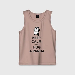 Детская майка Keep Calm & Hug A Panda