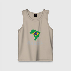 Майка детская хлопок Brazil Country, цвет: миндальный