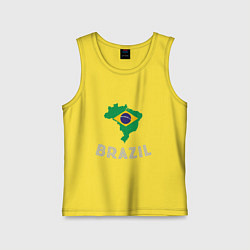 Майка детская хлопок Brazil Country, цвет: желтый