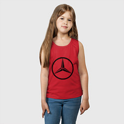 Майка детская хлопок Mercedes-Benz logo, цвет: красный — фото 2