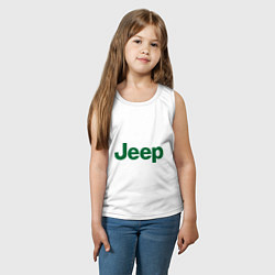 Майка детская хлопок Logo Jeep, цвет: белый — фото 2