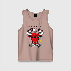 Майка детская хлопок Chicago Bulls est. 1966, цвет: пыльно-розовый