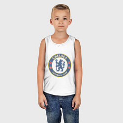 Майка детская хлопок Chelsea FC, цвет: белый — фото 2