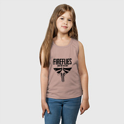 Майка детская хлопок Fireflies: Look for the Light, цвет: пыльно-розовый — фото 2