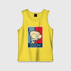 Майка детская хлопок Doom Zim, цвет: желтый