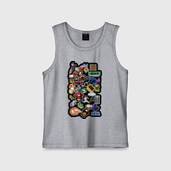 Детская майка Стикеры 8бит