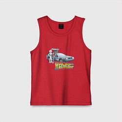 Майка детская хлопок Back to the future, цвет: красный