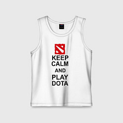 Детская майка Keep Calm & Play Dota