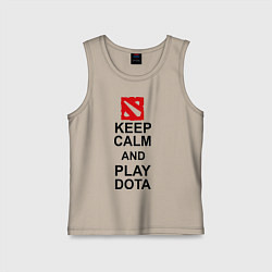 Детская майка Keep Calm & Play Dota