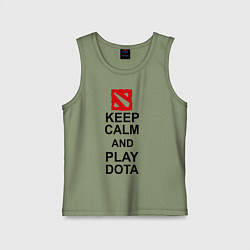 Детская майка Keep Calm & Play Dota