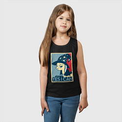 Майка детская хлопок MLP: Yes I Can, цвет: черный — фото 2