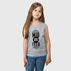 Майка детская хлопок Mid or feed, цвет: меланж — фото 2