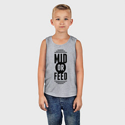 Майка детская хлопок Mid or feed, цвет: меланж — фото 2