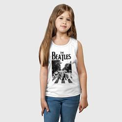 Майка детская хлопок The Beatles: Mono Abbey Road, цвет: белый — фото 2