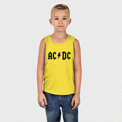 Майка детская хлопок AC/DC, цвет: желтый — фото 2