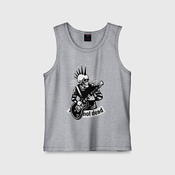 Майка детская хлопок Punks not dead - motto, цвет: меланж