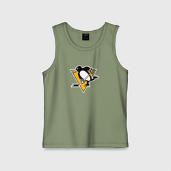 Майка детская хлопок Pittsburgh Penguins: Evgeni Malkin, цвет: авокадо