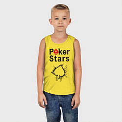 Майка детская хлопок Poker Stars, цвет: желтый — фото 2