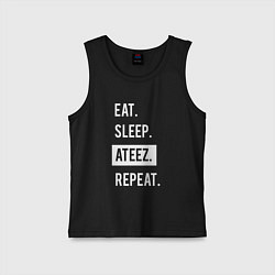 Детская майка ЕСТЬ СПАТЬ ATEEZ ПОВТОРИТЬ