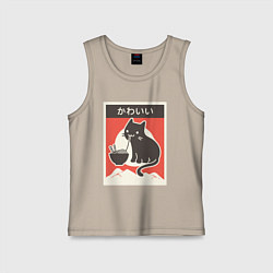 Детская майка Котик и рамен