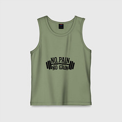 Детская майка No pain, no gain