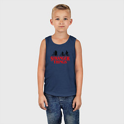 Майка детская хлопок STRANGER THINGS, цвет: тёмно-синий — фото 2