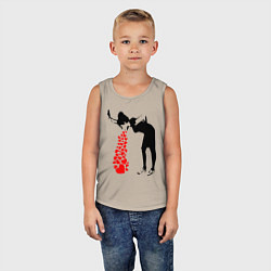 Майка детская хлопок Banksy, цвет: миндальный — фото 2