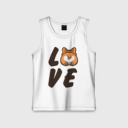 Детская майка Love Corgi