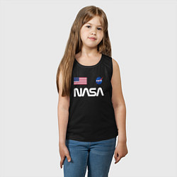 Майка детская хлопок NASA, цвет: черный — фото 2
