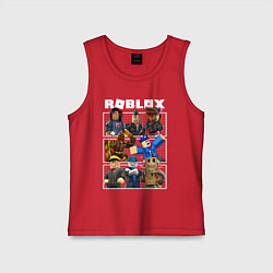 Майка детская хлопок ROBLOX, цвет: красный