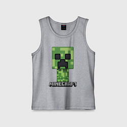 Майка детская хлопок MINECRAFT, цвет: меланж