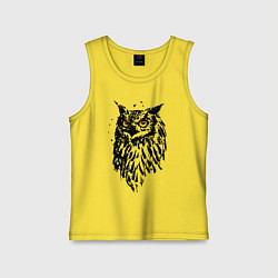 Майка детская хлопок Сова, цвет: желтый