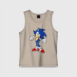 Майка детская хлопок Sonic, цвет: миндальный