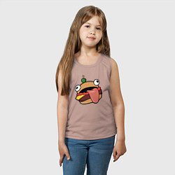 Майка детская хлопок Fortnite Burger, цвет: пыльно-розовый — фото 2