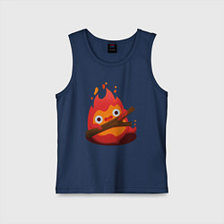 Майка детская хлопок Calcifer, цвет: тёмно-синий