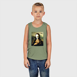 Майка детская хлопок Mona Lisa, цвет: авокадо — фото 2