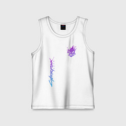 Майка детская хлопок CYBERPUNK 2077, цвет: белый