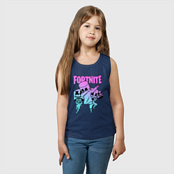 Майка детская хлопок FORTNITE x MARSHMELLO, цвет: тёмно-синий — фото 2